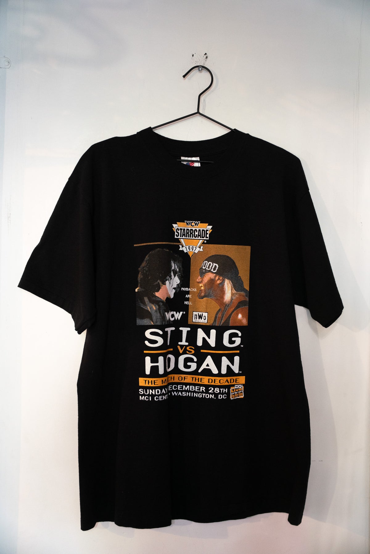 1997 WCW Starrcade Sting vs Hogan The Match Of The Decade Shirt Size XL