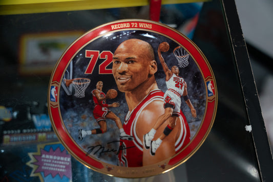 1996 Upper Deck Michael Jordan April 21,1996 72 Wins Plate