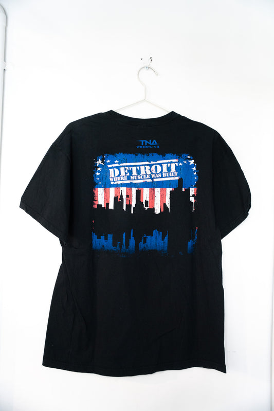 Vintage TNA Wrestling Motor City Machine Guns Detroit Made Shirt Size Large photo 2