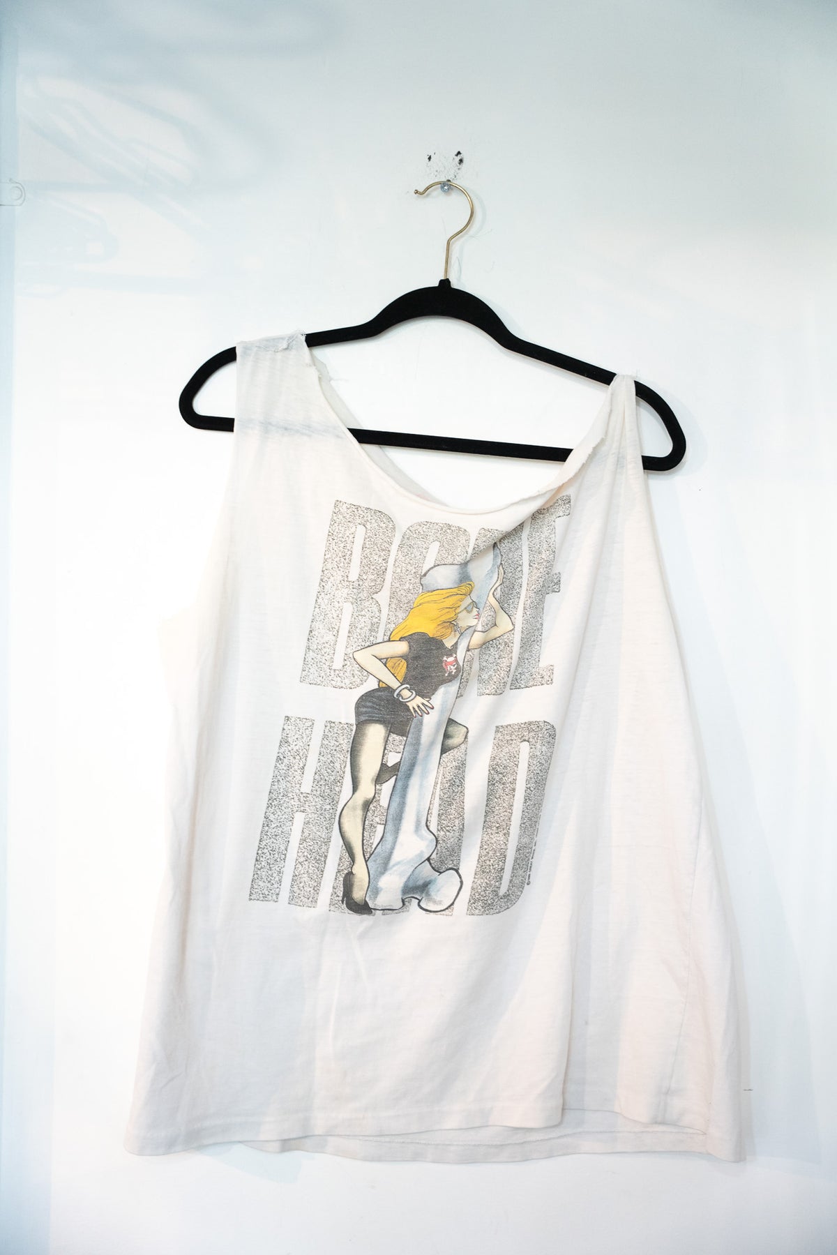 1989 Great White Bone Head Tour Thrashed Shirt Size XL