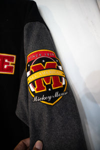 Vintage Disney Mickey Mouse Varsity Jacket Bomber Letterman Coat Disneyland Size Large