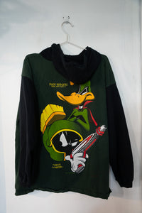 1993 Duck Dodgers Marvin the Martian Daffy Duck Hoodie Size Large Looney Tune