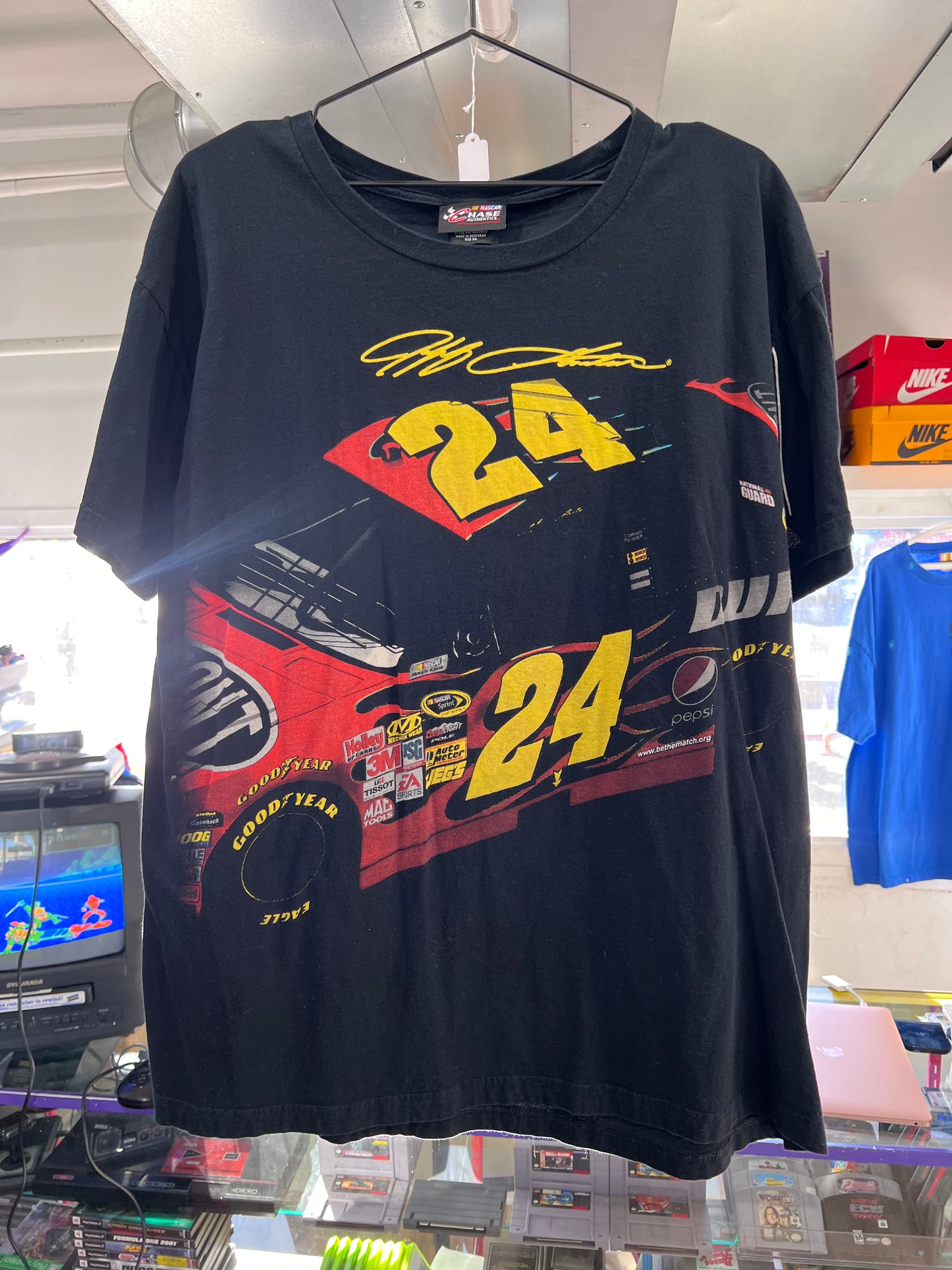 Camiseta vintage Chase Authentics de Jeff Gordon de NASCAR, talla XL