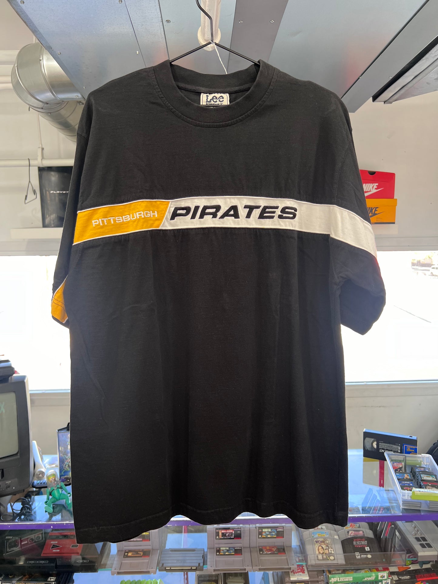 Camiseta de los Piratas de Pittsburgh de Lee Sport de los años 90, talla grande