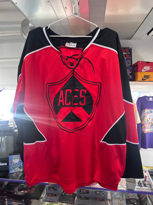 Camiseta de hockey vintage Aces de tamaño grande