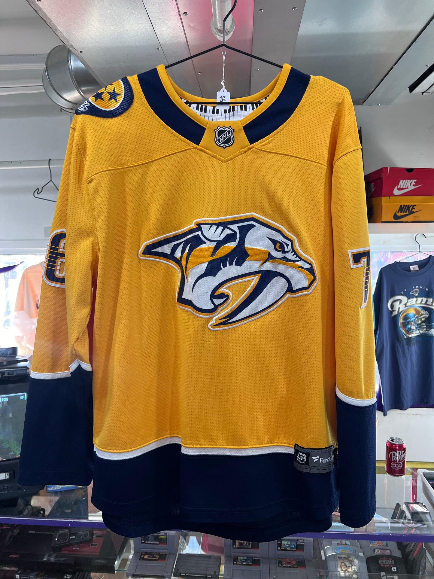 Camiseta de hockey Fanatics Nashville Predators de tamaño grande