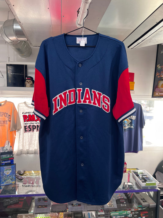 Camiseta de béisbol vintage de los Cleveland Indians, talla XXL