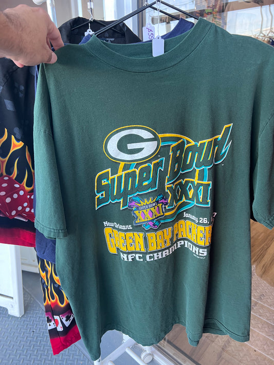 Camiseta de los campeones de la AFC de los Green Bay Packers de los años 90