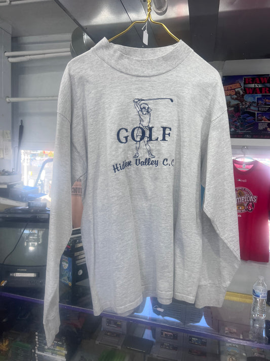 Camisa de manga larga de golf de los años 90 XL