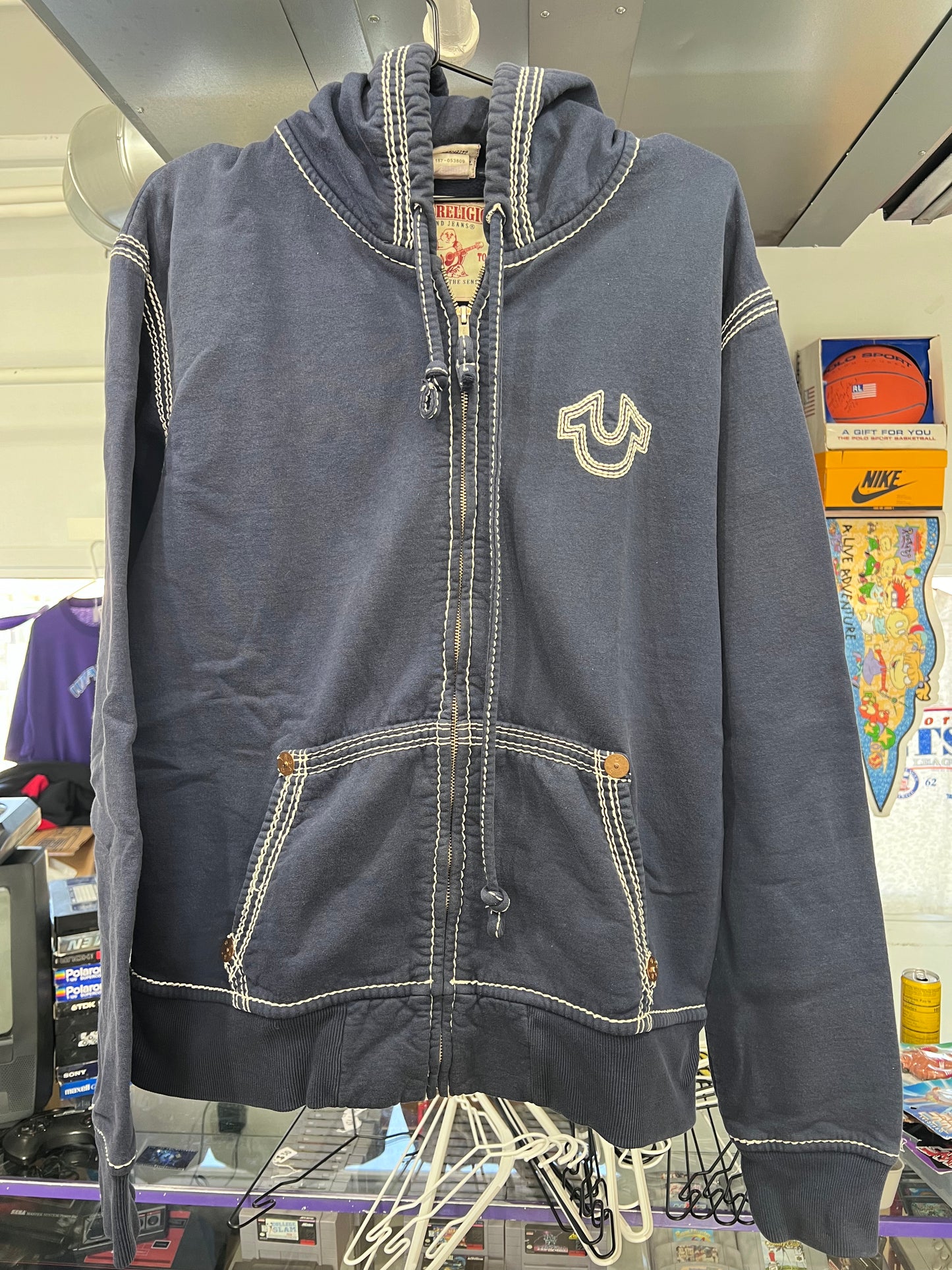 Y2K True Religion Zip Up Hoodie XL