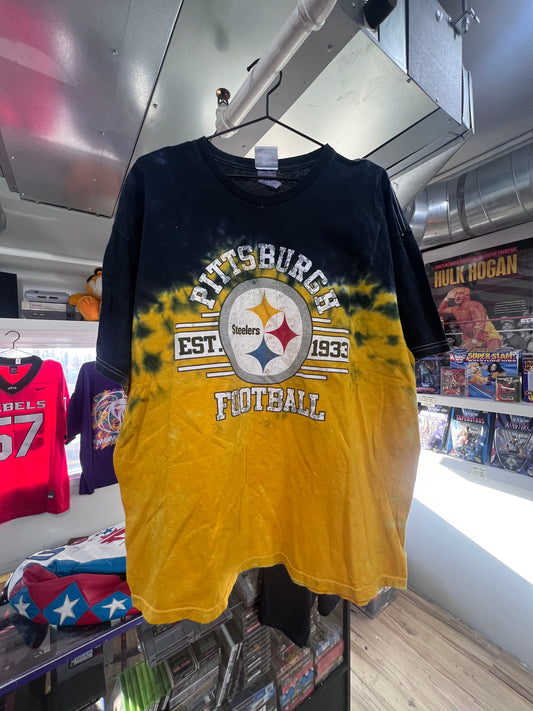 Camiseta teñida vintage de los Steelers, talla XXL