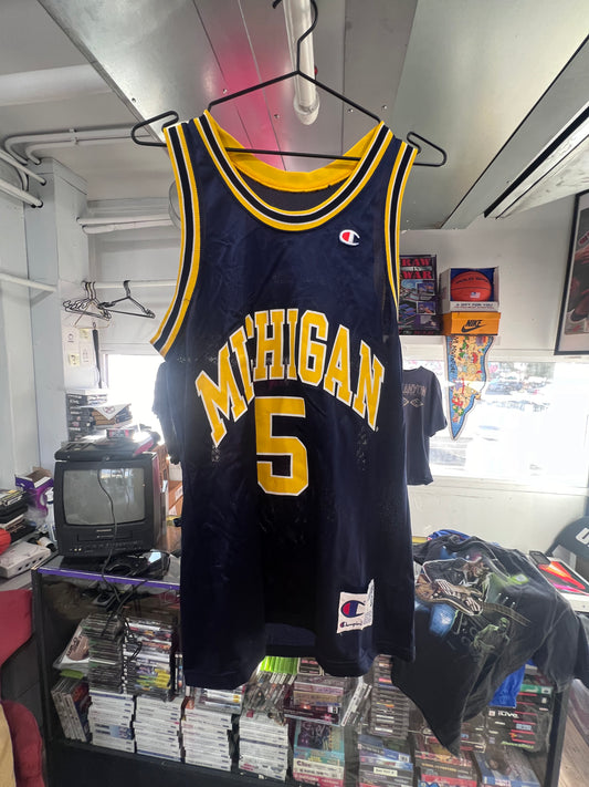 Camiseta de Jalen Rose, campeón de los Wolverines de Michigan de los años 90, talla 40