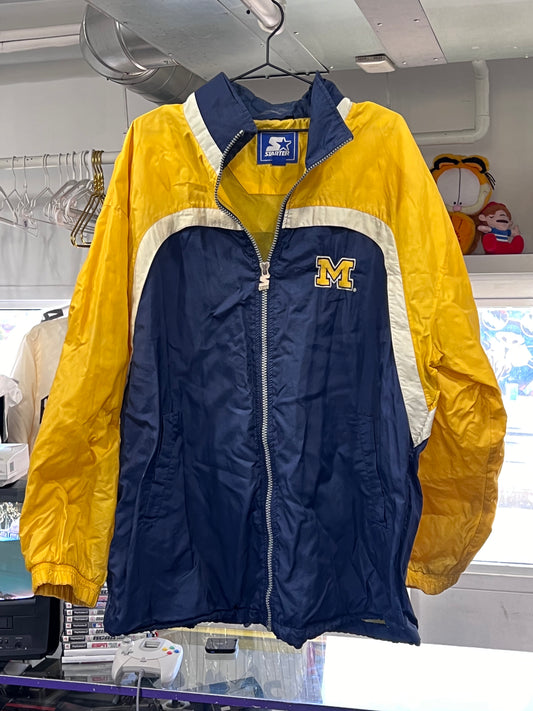 90s Starter University of Michigan Wolverines Windbreaker Jacket XXL