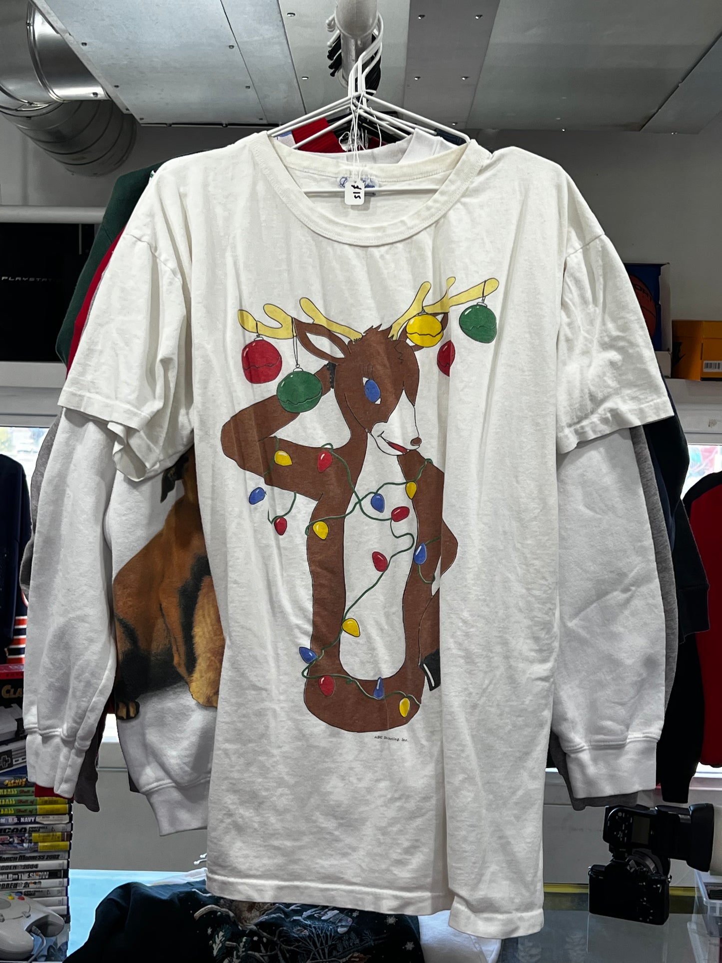 Vintage Reindeer Christmas Shirt One Size Fits All