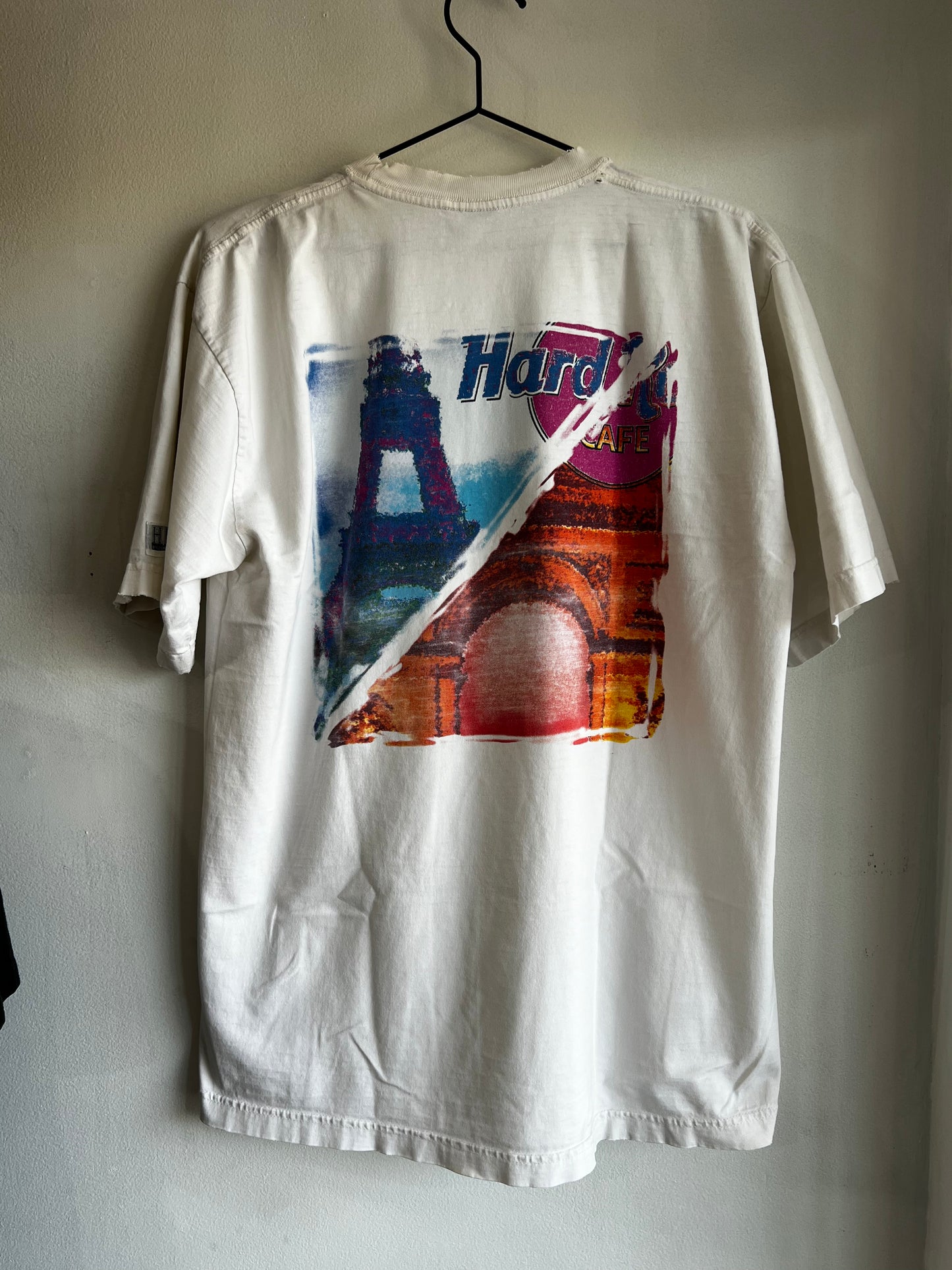 Camisa vintage Hard Rock Café Paris de talla grande