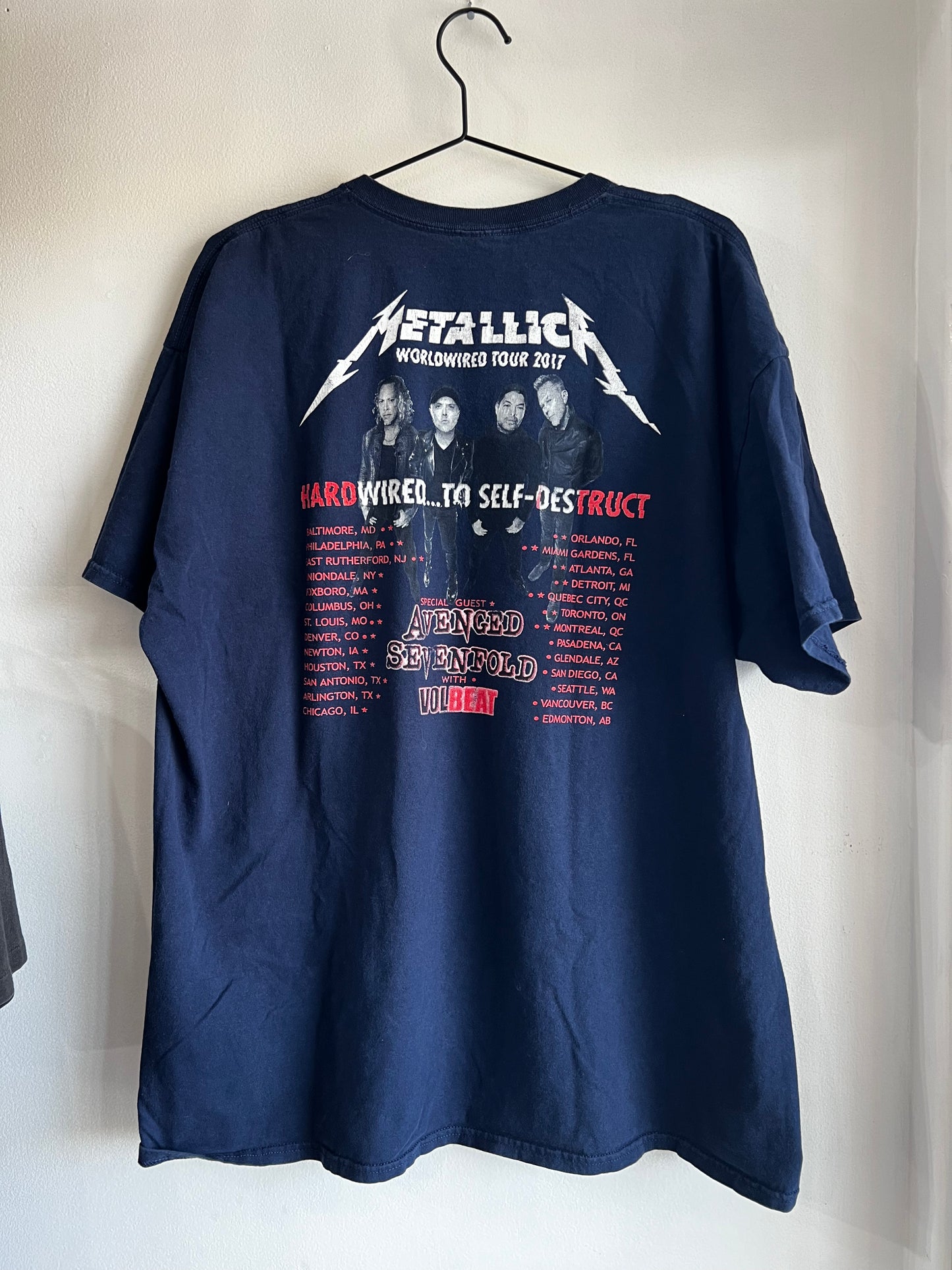 Camiseta de la gira Metallica 2017, talla XL