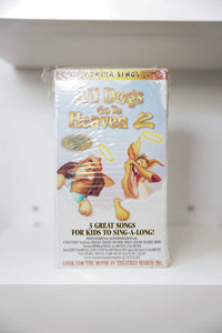 VHS All Dogs Go to Heaven 2 two cartoon dogs halos clouds blue sky All Dogs Go To Heaven 2 text 3 GREAT SONGS MGM sealed