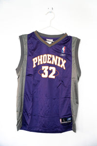 Purple Amare Stoudemire Phoenix Suns PHOENIX number 32 Reebok jersey with white lettering orange trim and gray side panels Youth Large