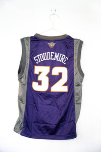 Reebok Phoenix Suns basketball jersey in youth large size, orange with purple trim and player number on chest