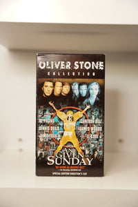 VHS Any Given Sunday Oliver Stone Collection dark cover Al Pacino Dennis Quaid Jamie Foxx Cameron Diaz golden football player ANY GIVEN SUNDAY text