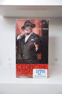 VHS Cedric the Entertainer Starting Lineup dark sleeve Cedric black hat suit microphone PLATINUM COMEDY SERIES CEDRIC text Blockbuster sealed