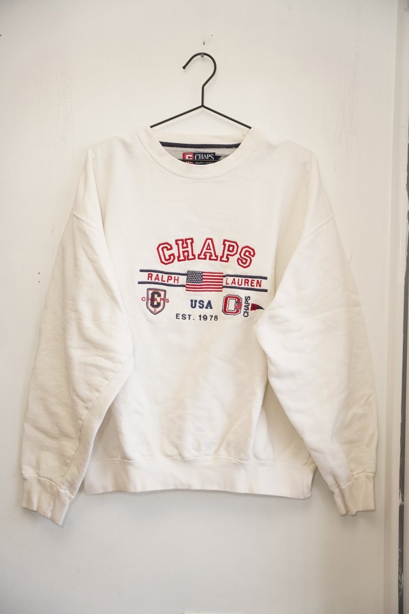 Chaps Ralph Lauren USA White Sweater - Keep It Classic