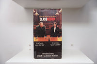 Class Action VHS cover with Gene Hackman and Mary Elizabeth Mastrantonio standing at courtroom table with chandeliers behind them