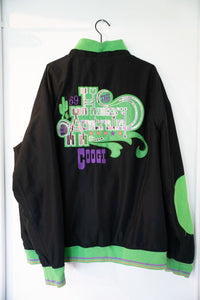 Coogi reversible plaid hoodie windbreaker jacket, size 4XL, Y2K era with logo detail and zip front closure