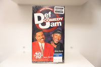 VHS Def Comedy Jam All Stars 10 Steve Harvey red suit Ricky Harris beanie Def Comedy Jam logo RUSSELL SIMMONS Parental Advisory Blockbuster sealed