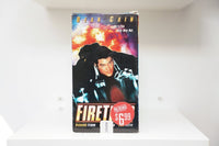 VHS Firetrap Dean Cain dark jacket explosion fire DEAN CAIN FIRETRAP text He's The Only Way Out Richard Tyson Lori Petty Pre-Viewed