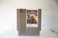 NES Magic of Scheherazade gray cartridge warrior horseback flames dragon palace SCHEHERAZADE gold red text Culture Brain Nintendo