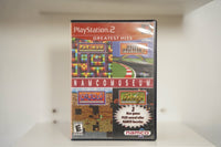 PS2 Namco Museum Greatest Hits red label Pac-Man Pole Position Dig Dug Galaga screenshots NAMCO MUSEUM text Namco Everyone