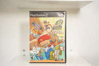 PS2 Rocket Power Beach Bandits case Otto Reggie Twister Sam extreme sports beach Nickelodeon Rocket Power logo BEACH BANDITS text THQ Everyone