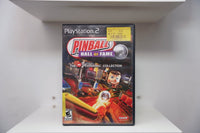 PS2 Pinball Hall of Fame The Williams Collection case with pinball table close-up, flippers and chrome ball, Crave Entertainment, $12.99 sticker