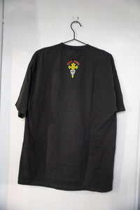 WWE Rey Mysterio 100% Rudo wrestling shirt, size XL, featuring printed graphic design on dark fabric