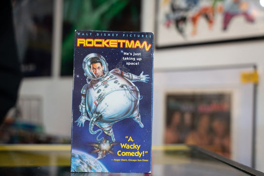 Disney Rocket Man VHS cassette case showing the film title and artwork on the front cover