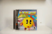 Sega Dreamcast Ms Pac-Man Maze Madness jewel case 3D Ms Pac-Man red bow colorful maze MS PAC-MAN MAZE MADNESS text Namco Everyone