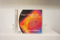Sega Dreamcast Web Browser jewel case abstract orange pink swirl design Sega Dreamcast Web Browser text AT&T WorldNet Service
