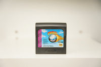 Sega Game Gear Pinball Dreams cartridge with flaming chrome pinball against blue sky, GameTek logo, pink Game Gear spine text