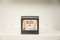Sega Game Gear The Majors Pro Baseball loose cartridge with baseball stitching label, MLB logo, player signatures