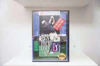 Sega Genesis PGA Tour Golf II case with golfer mid-swing, EA Sports logo, PGA Tour logo, If It's On The Tour It's In The Game badge
