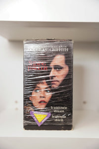 VHS Shining Through shrink wrap Michael Douglas intense Melanie Griffith SHINING THROUGH red text trust tagline Previously Viewed sticker Fox