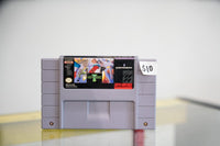 SNES Jim Power The Lost Dimension in 3D grey cartridge with colorful sci-fi action artwork, Electro Brain logo, $10 price sticker