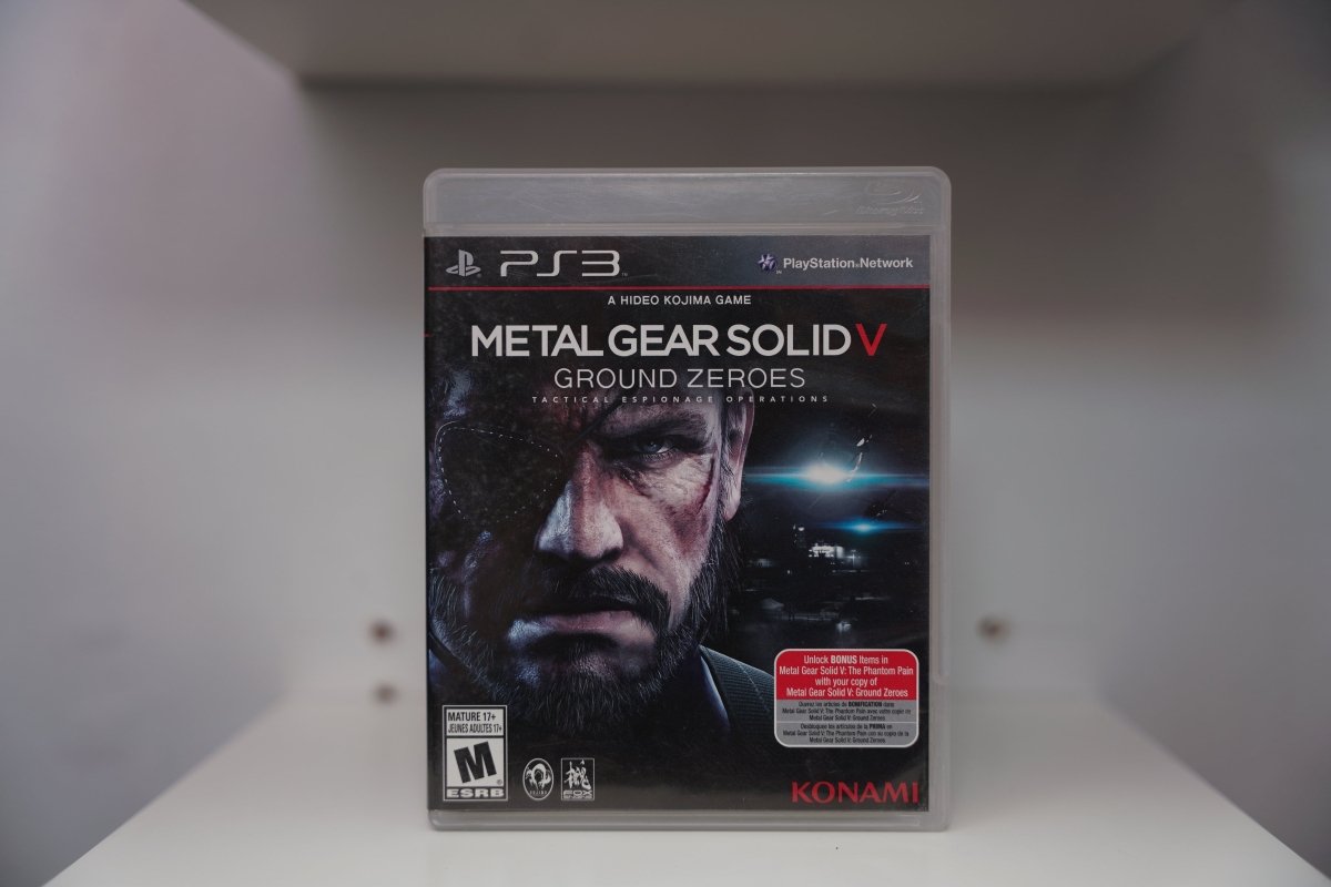 PS3 Metal Gear Solid V Ground Zeroes case Big Boss scarred face eyepatch rain HIDEO KOJIMA GAME METAL GEAR SOLID V GROUND ZEROES Konami Mature