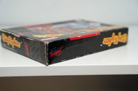 Nintendo Super Nintendo Clay Fighter game cartridge and box displayed together, 1990s fighting game