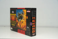 Nintendo Super Nintendo Desert Strike Return to Gulf CIB game box with colorful military helicopter artwork and original packaging intact from 1992