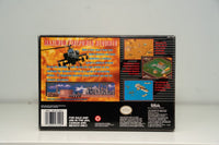 Nintendo Super Nintendo Desert Strike Return to Gulf complete in box, 1992 cartridge and case with manual displayed