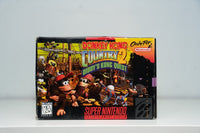 Super Nintendo Donkey Kong Country 2 Diddy's Kong Quest box Diddy Dixie Kong pirate ship Kremlings DONKEY KONG COUNTRY 2 gold text Nintendo