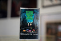Teenage Mutant Ninja Turtles 1990 original motion picture soundtrack cassette tape with NYC manhole cover art in clear case