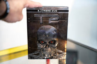Terminator 2 Judgment Day Extreme DVD metallic silver case with 3D T-800 endoskeleton skull red eyes embossed T2 Artisan Home Entertainment